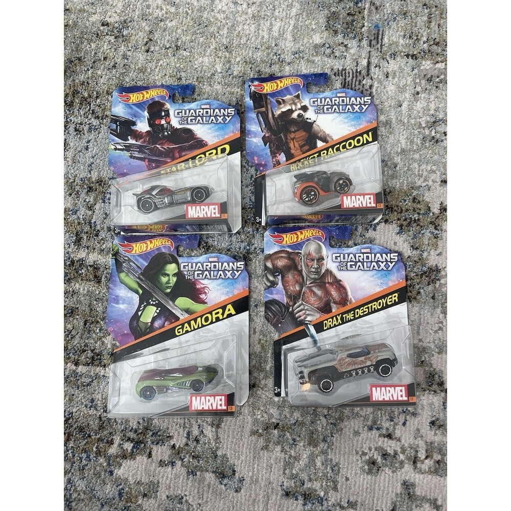 Hot Wheels 2014 Character Cars Marvel Guardians of the Galaxy lot of 4